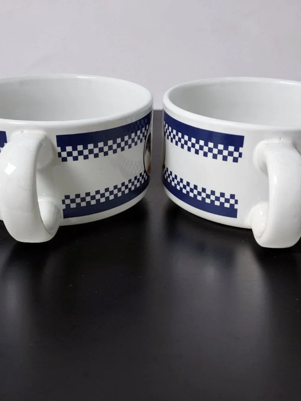 Vintaged Houston Harvest Set of 2 Ceramic Rooster or Chicken Soup Bowls